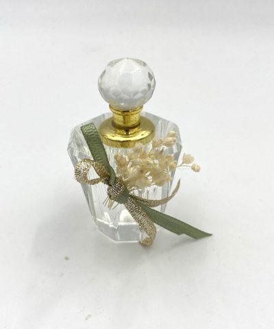 Μπομπονιέρα γάμου με μινιατούρα μπουκαλάκι με άρωμα