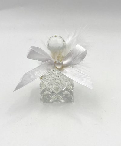 Μπομπονιέρα γάμου με μινιατούρα μπουκαλάκι με άρωμα