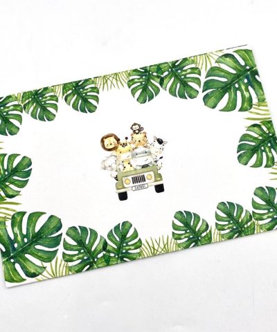 Προσκλητήριο βάπτισης Ζωάκια της ζούγκλας ΙΙ