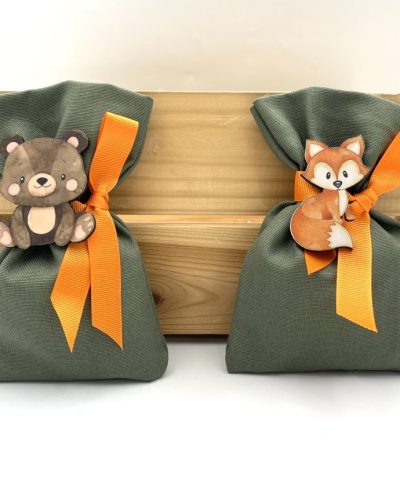 Μπομπονιέρες βάπτισης με ζωάκια του δάσους