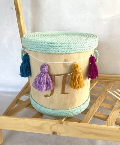 Σετ βάπτισης πομ-πομ με Μονόγραμμα