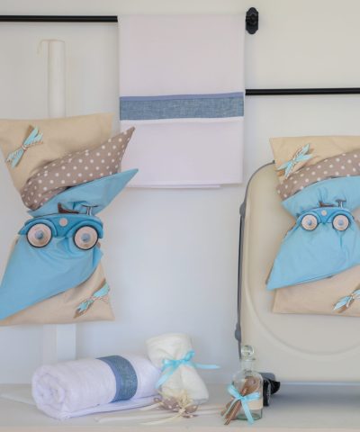 Σετ βάπτισης με βαλίτσα "Vintage αυτοκινητάκι"