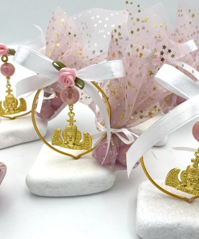 Μπομπονιέρες βάπτισης μάρμαρο με τον Αρχάγγελο